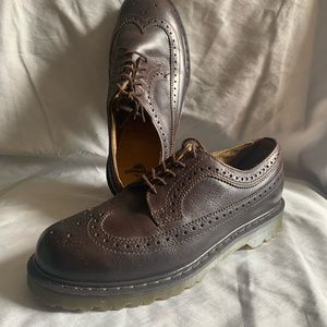 Dr Martens 14870 Mens Brown Leather Wingtip Brogue Oxford Shoes US Sz 8